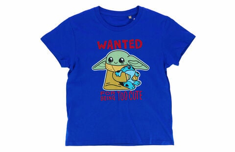 T-shirt Enfant Bio - Star Wars - Grogu - Taille 12 Ans - Bleu Royal